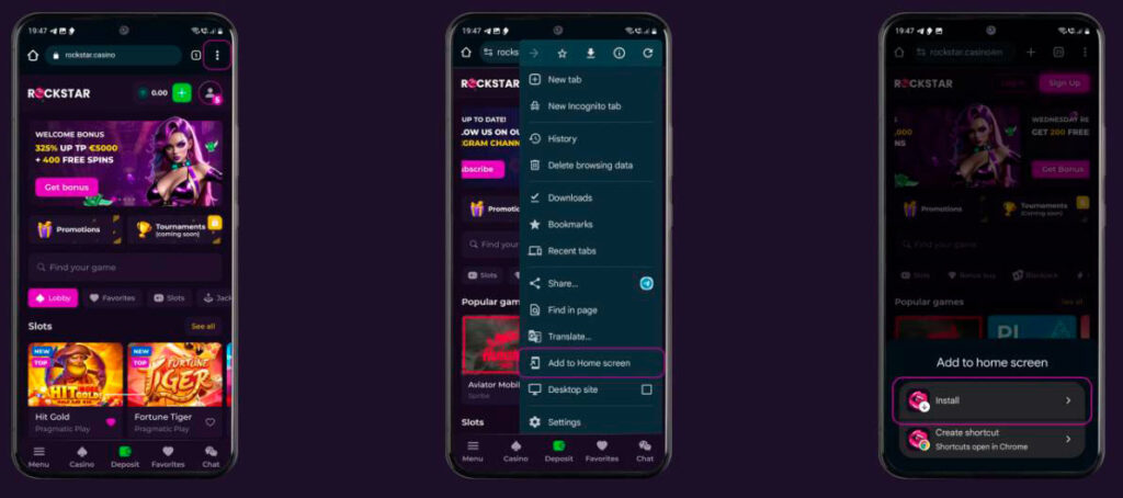 android guide rockstar casino